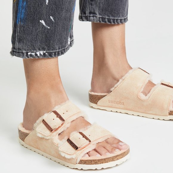Arizona shearling sandals Clearance